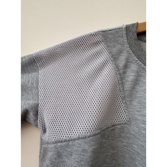 Minkpink Grey Knit Sweatshirt with Mesh Shoulders and Back - Picture 2 of 5